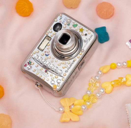 Cute Y2k Aesthetic Fujifilm Finepix A345 hand decorated digital camera PreOwned