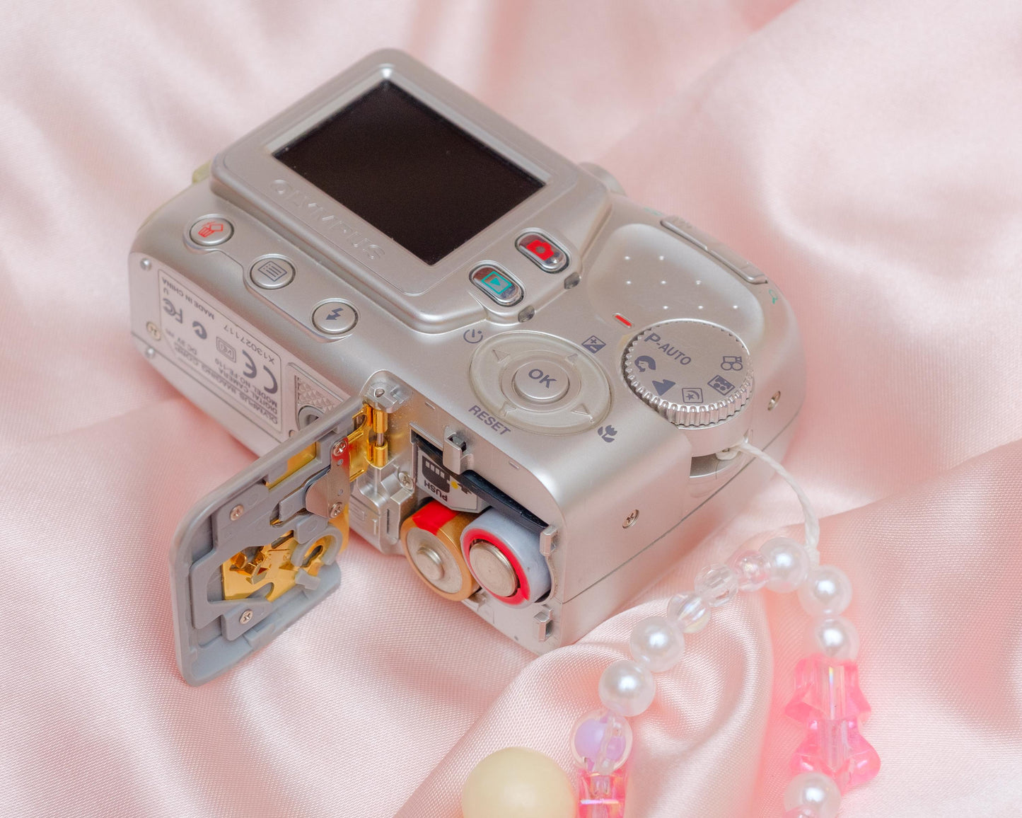 Cute y2k aesthetic digicam Olympus FE 110 with beaded strap PreOwned