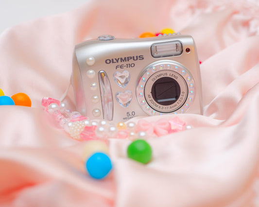 Cute y2k aesthetic digicam Olympus FE 110 with beaded strap PreOwned