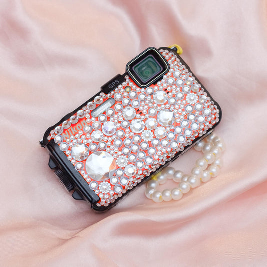 Cute y2k aesthetic digicam Nikon Coolpix AW 100 waterproof camera with beaded strap PreOwned