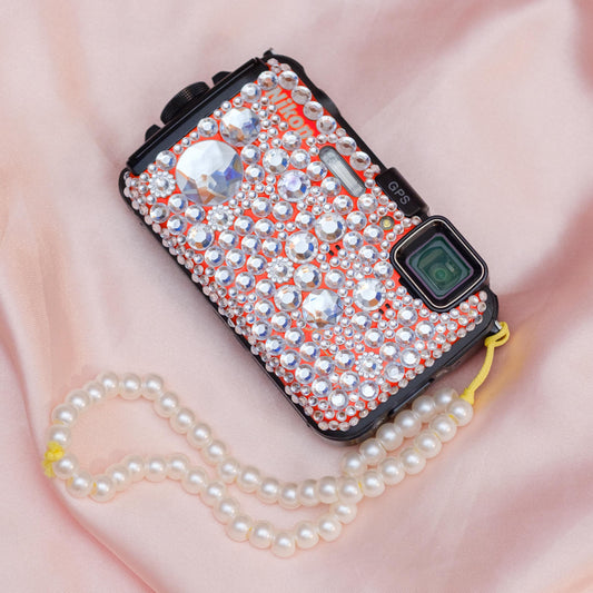 Cute y2k aesthetic digicam Nikon Coolpix AW 100 waterproof camera with beaded strap PreOwned