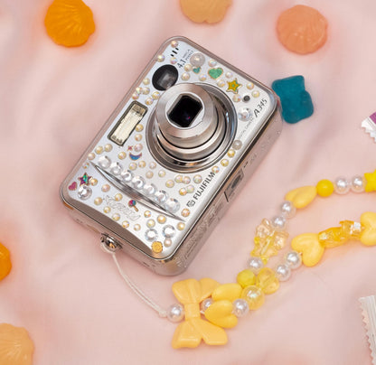 Cute Y2k Aesthetic Fujifilm Finepix A345 hand decorated digital camera PreOwned