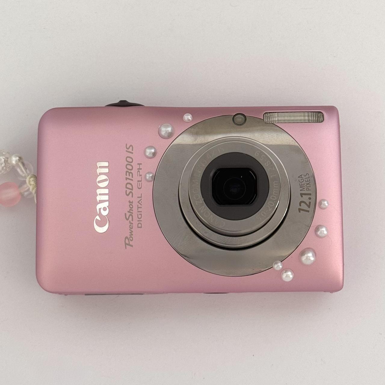 Pre-Owend Canon PowerShot Elph SD1300 IS Digital Camera 🌸 ˚ ₊・ Baby Pink Bundle