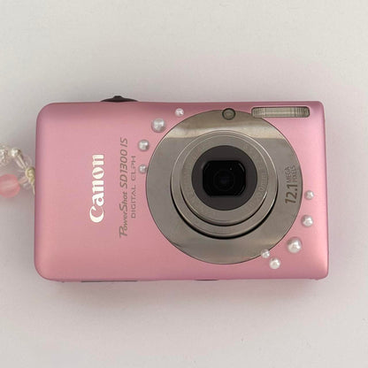 Pre-Owend Canon PowerShot Elph SD1300 IS Digital Camera 🌸 ˚ ₊・ Baby Pink Bundle
