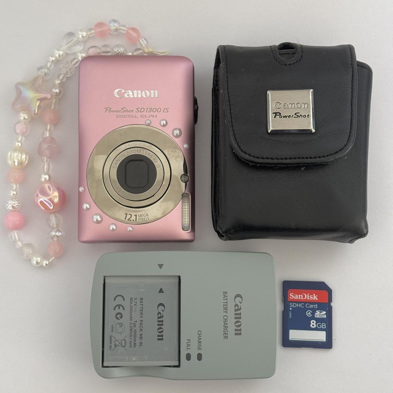 Pre-Owend Canon PowerShot Elph SD1300 IS Digital Camera 🌸 ˚ ₊・ Baby Pink Bundle