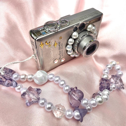 Canon PowerShot SD 400 Digital Elph y2k aesthetic decorated digicam with beaded strap PreOwned