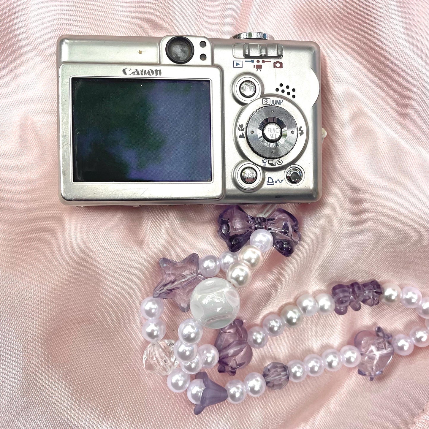 Canon PowerShot SD 400 Digital Elph y2k aesthetic decorated digicam with beaded strap, full set PreOwned