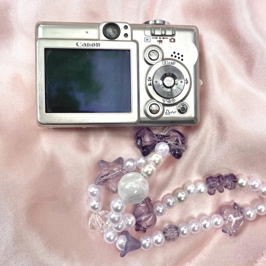 Canon PowerShot SD 400 Digital Elph y2k aesthetic decorated digicam with beaded strap, full set PreOwned