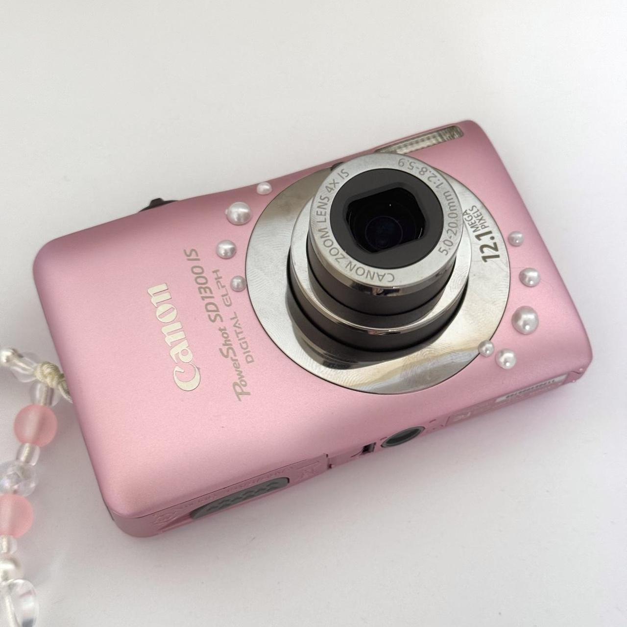 Pre-Owend Canon PowerShot Elph SD1300 IS Digital Camera 🌸 ˚ ₊・ Baby Pink Bundle