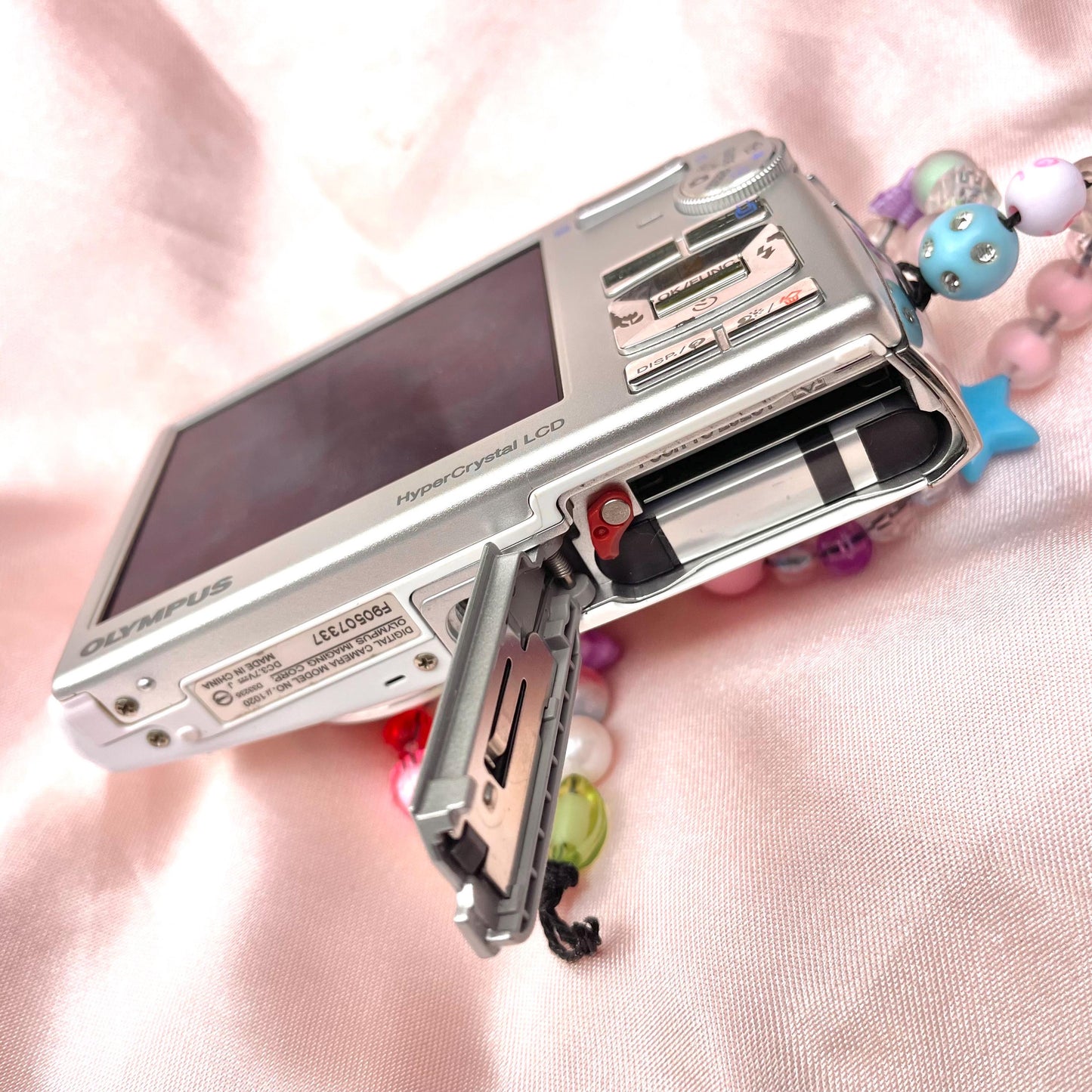 Olympus Mju 1020 y2k aesthetic decorated digicam with beaded strap PreOwned