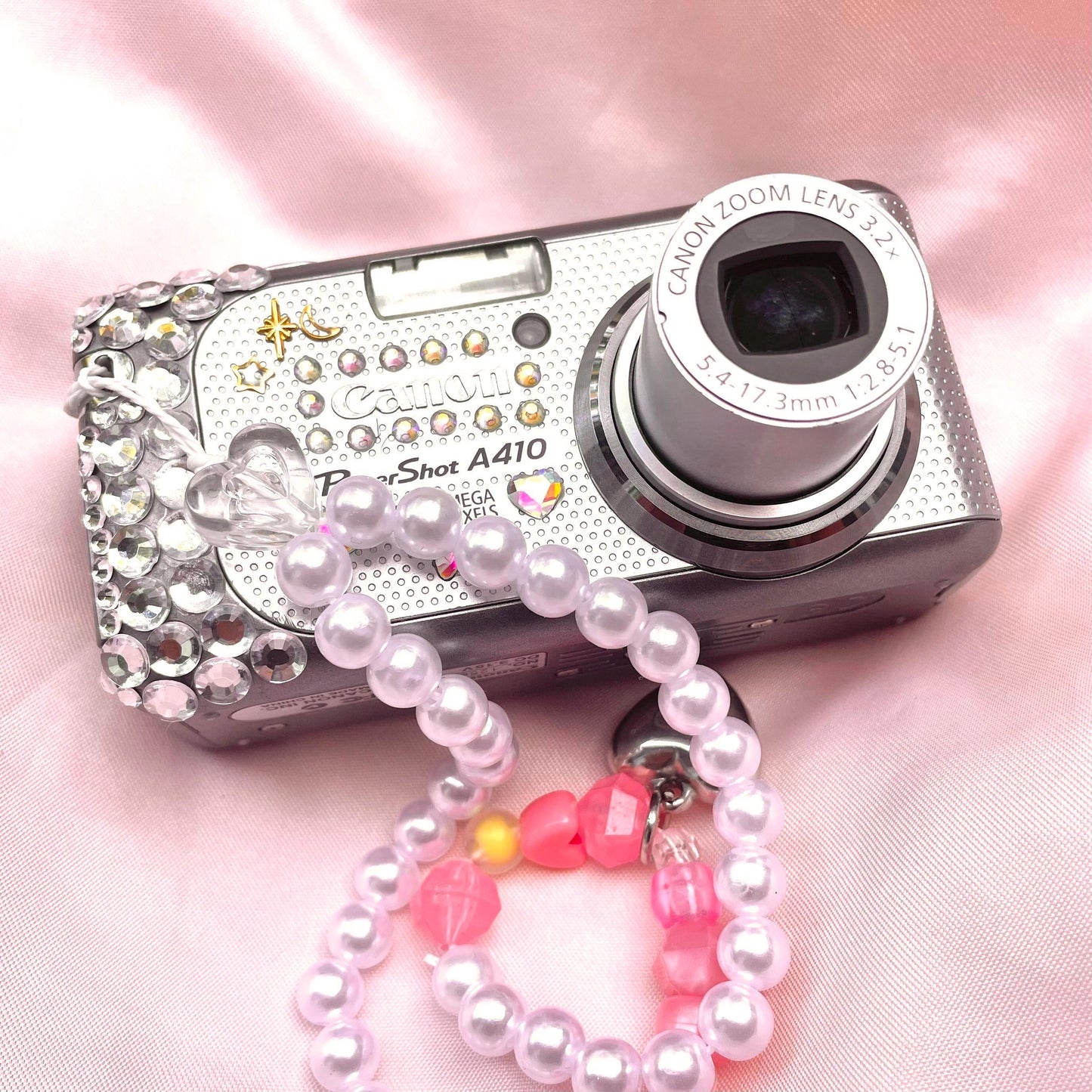 Canon Poweshot A410 Cute Y2k Aesthetic decorated digital camera, has flaw! READ DESCRIPTION PreOwned