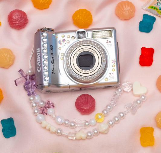 CANON powershot A550 Cute Y2k Aesthetic Hand Decorated Vintage Digicam PreOwned