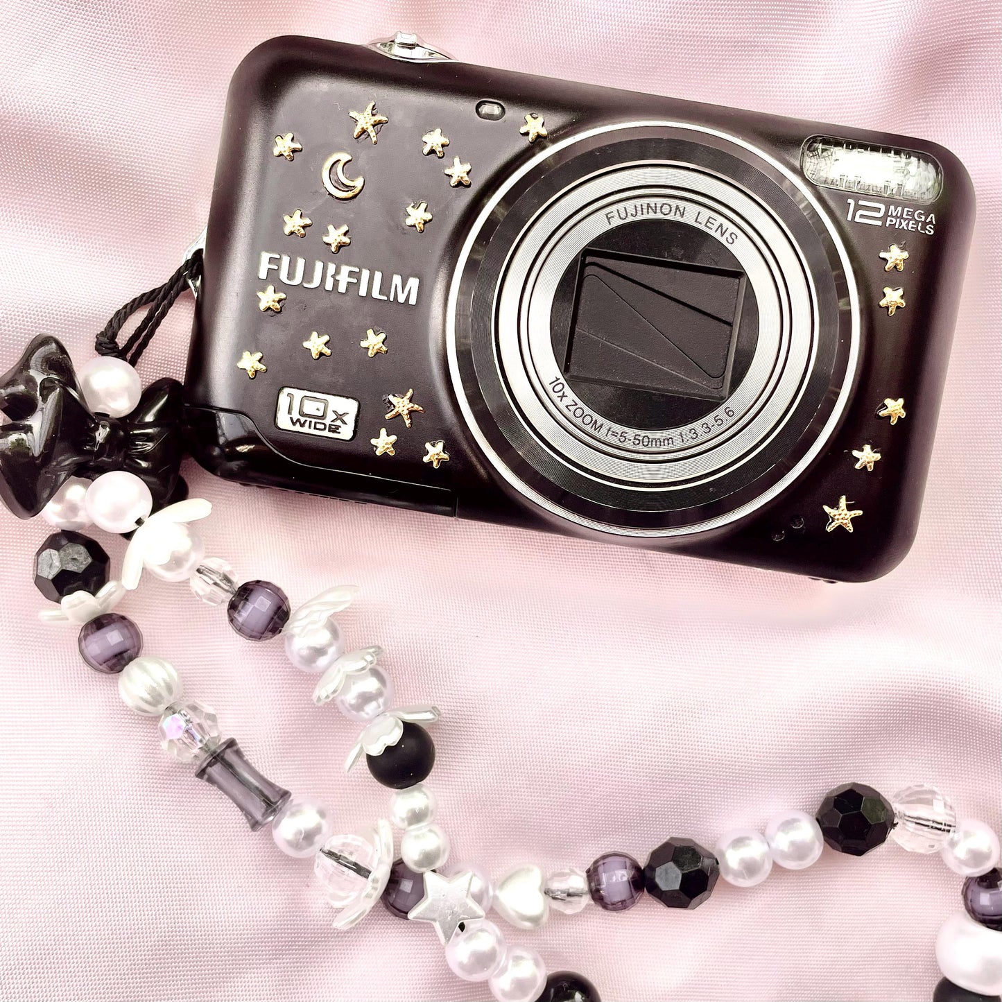 Fujifilm Finepix JZ310 y2k aesthetic decorated digicam with beaded strap, full set PreOwned